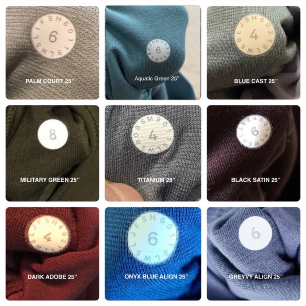 **UPDATED** Lululemon ALIGN Size Dot Color Codes! - Picture 8 of 13